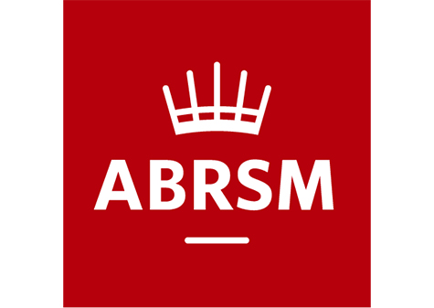 abrsm logo - red background with white lettering and crown above underlined ext