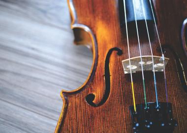 a closeup of a violin