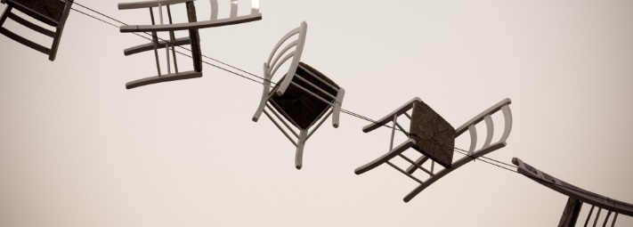 flying wooden chairs